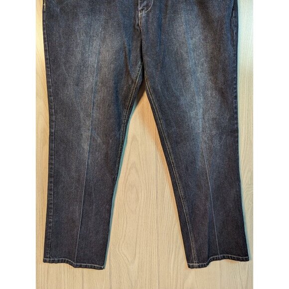 Raider Jeans Ar48 Mens 38x32 Baggy Wide Leg Embroidered Denim Blue Grunge Y2K - Picture 3 of 11